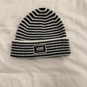 Vans Black and White Striped Winter Hat